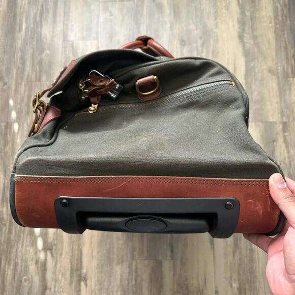Vintage Orvis 30" Battenkill Leather Canvas Rolling Duffle Luggage - Picture 8 of 12